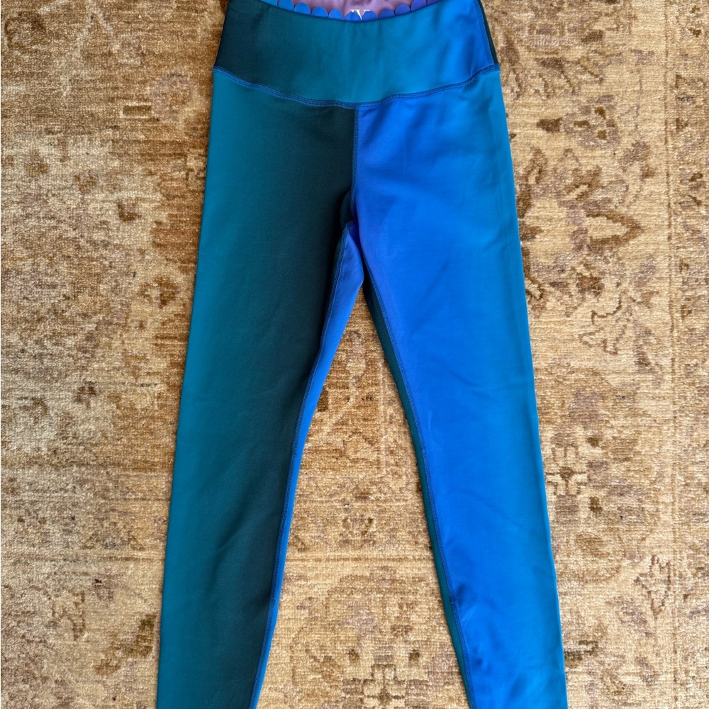 Blue and Green IVL Collective Women's Leggings